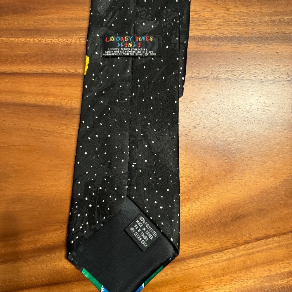 Looney Tunes Mania Necktie Tie Tasmanian Devil Vintage Taz 1993 Marvin Martian - Picture 4 of 6